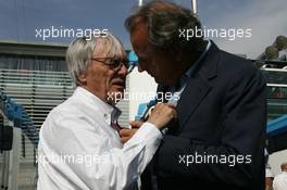09.09.2006 Monza, Italy,  Bernie Ecclestone (GBR) and Angelo Codignoni, Eurosport president and CEO - Formula 1 World Championship, Rd 15, Italian Grand Prix, Saturday