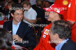 09.09.2006 Monza, Italy,  Ferrari Dinner, Michael Schumacher (GER), Scuderia Ferrari and Jean Todt (FRA), Scuderia Ferrari, Teamchief, General Manager, Team Principal - Formula 1 World Championship, Rd 15, Italian Grand Prix, Saturday