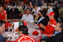 09.09.2006 Monza, Italy,  Ferrari Dinner, Felipe Massa (BRA), Scuderia Ferrari, Michael Schumacher (GER), Scuderia Ferrari and Jean Todt (FRA), Scuderia Ferrari, Teamchief, General Manager, Team Principal - Formula 1 World Championship, Rd 15, Italian Grand Prix, Saturday