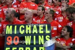 10.09.2006 Monza, Italy,  90 WIN for Michael Schumacher (GER), Scuderia Ferrari and 190 Win for Ferrari  - Formula 1 World Championship, Rd 15, Italian Grand Prix, Sunday