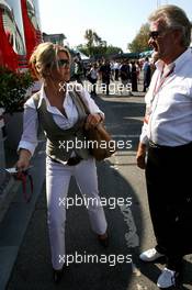 10.09.2006 Monza, Italy,  Corina Schumacher (GER), Corinna, Wife of Michael Schumacher, Willi Weber (GER), Driver Manager - Formula 1 World Championship, Rd 15, Italian Grand Prix, Sunday