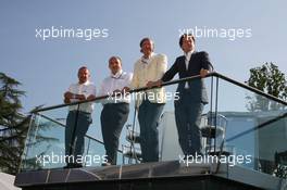 10.09.2006 Monza, Italy,  (L-R) Mike Gascoyne (GBR), Spyker MF1 Racing, Chief Technology Officer (From 01/11/06), Colin Kolles (GER), Spyker MF1 Racing , Team Principal, Victor R. Muller (NED), Chief Executive Officer of Spyker Cars N.V. and Spyker MF1 Racing, Michiel Mol (NED), future Director of Formula One Racing of Spyker and Spyker MF1 Racing - Formula 1 World Championship, Rd 15, Italian Grand Prix, Sunday