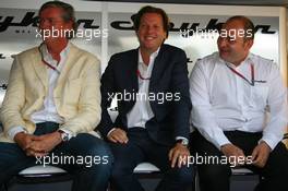 10.09.2006 Monza, Italy,  (L-R) Victor R. Muller (NED), Chief Executive Officer of Spyker Cars N.V. and Spyker MF1 Racing, Michiel Mol (NED), future Director of Formula One Racing of Spyker and Spyker MF1 Racing and Colin Kolles (GER), Spyker MF1 Racing , Team Principal - Formula 1 World Championship, Rd 15, Italian Grand Prix, Sunday