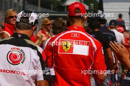 10.09.2006 Monza, Italy,  Rubens Barrichello (BRA), Honda Racing F1 Team and Michael Schumacher (GER), Scuderia Ferrari - Formula 1 World Championship, Rd 15, Italian Grand Prix, Sunday