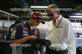 10.09.2006 Monza, Italy,  Christijan Albers (NED), Spyker MF1 Racing and Victor R. Muller (NED), Chief Executive Officer of Spyker Cars N.V. and Spyker MF1 Racing - Formula 1 World Championship, Rd 15, Italian Grand Prix, Sunday