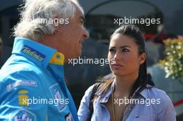 10.09.2006 Monza, Italy,  Flavio Briatore (ITA), Renault F1 Team, Team Chief, Managing Director and Elisabetta Gregoracci - Formula 1 World Championship, Rd 15, Italian Grand Prix, Sunday