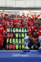 10.09.2006 Monza, Italy,  90 WIN for Michael Schumacher (GER), Scuderia Ferrari and 190 Win for Ferrari  - Formula 1 World Championship, Rd 15, Italian Grand Prix, Sunday