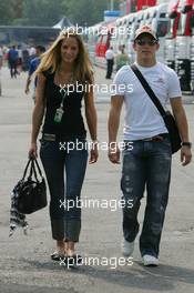 07.09.2006 Monza, Italy,  Christian Klien (AUT), Red Bull Racing with a girl - Formula 1 World Championship, Rd 15, Italian Grand Prix, Thursday