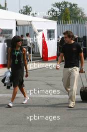 07.09.2006 Monza, Italy,  Fernando Alonso (ESP), Renault F1 Team and Raquel Rosario (ESP) Girlfriend of Fernando Alonso (ESP), Renault F1 Team - Formula 1 World Championship, Rd 15, Italian Grand Prix, Thursday