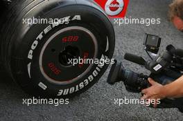 07.09.2006 Monza, Italy,  Scuderia Ferrari rear wheel covers - Formula 1 World Championship, Rd 15, Italian Grand Prix, Thursday