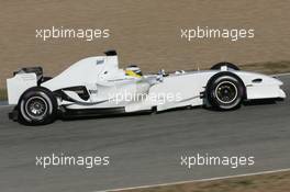 13.01.2006 Jerez, Spain,  Nick Heidfeld (GER), BMW Sauber F1 Team, in a totally white car - Formula One Testing