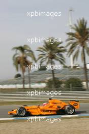 12.01.2006 Jerez, Spain,  Gary Paffett (GBR), Test Driver, in an interim Orange McLaren Mercedes - Formula One Testing