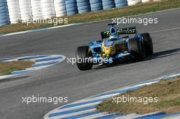 10.01.2006 Jerez, Spain,  Giancarlo Fisichella (ITA), Renault F1 Team, in the new R26 for the season 2006 - Formula One Testing