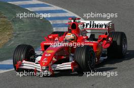 10.01.2006 Jerez, Spain,  Luca Badoer (ITA), Test Driver, Scuderia Ferrari, Ferrari F2005 - Formula One Testing