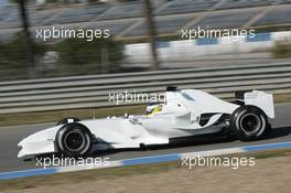 11.01.2006 Jerez, Spain, Nick Heidfeld (GER), BMW Sauber F1 Team, in a complete white painted BMW  - Formula One Testing