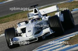 11.01.2006 Jerez, Spain,  Nick Heidfeld (GER), BMW Sauber F1 Team, in a totally white car - Formula One Testing