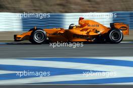 11.01.2006 Jerez, Spain,  Pedro de la Rosa (ESP), Test Driver, in an interim Orange McLaren Mercedes - Formula One Testing