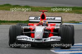 09.02.2006 Jerez, Spain,  Tiago Monteiro (PRT), In the new Midland MF1, Toyota, M16