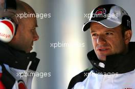 07.02.2006 Jerez, Spain,  Rubens Barrichello (BRA), Honda Racing F1 Team, Jock Clear (GBR), Honda Racing F1 Team, Senior Race Engineer