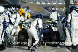 08.02.2006 Jerez, Spain,  Nico Rosberg (GER), WilliamsF1 Team, practices pitstops