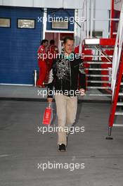 12.10.2006 Jerez, Spain,  Michael Schumacher (GER), Scuderia Ferrari arrives at F1 Testing