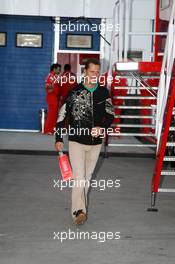 12.10.2006 Jerez, Spain,  Michael Schumacher (GER), Scuderia Ferrari arrives at F1 Testing