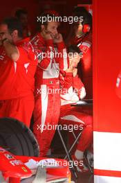 12.10.2006 Jerez, Spain,  Michael Schumacher (GER), Scuderia Ferrari, Luca Badoer (ITA), Test Driver, Scuderia Ferrari F1 Testing