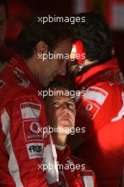 12.10.2006 Jerez, Spain,  Michael Schumacher (GER), Scuderia Ferrari, Luca Badoer (ITA), Test Driver, Scuderia Ferrari, F1 Testing