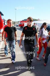 11.10.2006 Jerez, Spain,  Michael Schumacher (GER), Scuderia Ferrari, Luca Badoer (ITA), Test Driver, Scuderia Ferrari, F1 Testing