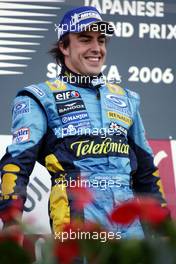 08.10.2006 Suzuka, Japan,  Fernando Alonso (E), Team Renault - Formula 1 World Championship, Rd 17, Japanese Grand Prix, Sunday Podium