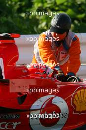 08.10.2006 Suzuka, Japan,  Michael Schumacher (GER), Scuderia Ferrari, 248 F1, Stopped on track, Engine failure - Formula 1 World Championship, Rd 17, Japanese Grand Prix, Sunday Race