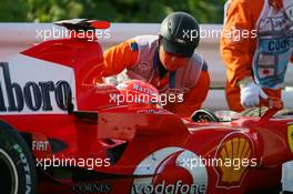 08.10.2006 Suzuka, Japan,  Michael Schumacher (GER), Scuderia Ferrari, 248 F1, Stopped on track, Engine failure - Formula 1 World Championship, Rd 17, Japanese Grand Prix, Sunday Race