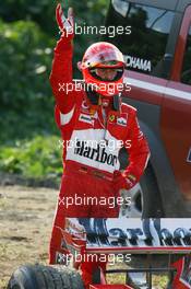 08.10.2006 Suzuka, Japan,  Michael Schumacher (GER), Scuderia Ferrari, 248 F1, Stopped on track, Engine failure - Formula 1 World Championship, Rd 17, Japanese Grand Prix, Sunday Race