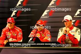 07.10.2006 Suzuka, Japan,  Felipe Massa (BRA), Scuderia Ferrari, Michael Schumacher (GER), Scuderia Ferrari, Ralf Schumacher (GER), Toyota Racing - Formula 1 World Championship, Rd 17, Japanese Grand Prix, Saturday Press Conference