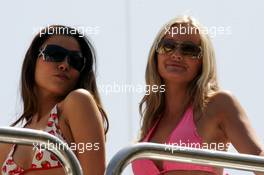 26.05.2006 Monte Carlo, Monaco,  Girls on a yacht / boat in the Harbour of Monaco - Formula 1 World Championship, Rd 7, Monaco Grand Prix, Friday