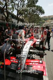 28.05.2006 Monte Carlo, Monaco,  Tiago Monteiro's car on the grid - Formula 1 World Championship, Rd 7, Monaco Grand Prix, Sunday Pre-Race Grid