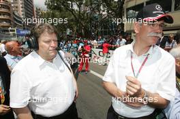 28.05.2006 Monte Carlo, Monaco,  Norbert Haug (GER), Mercedes, Motorsport chief with Dr. Dieter Zetsche (TUR), Chairman of the Board of Management of DaimlerChrysler AG - Formula 1 World Championship, Rd 7, Monaco Grand Prix, Sunday Pre-Race Grid