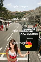 28.05.2006 Monte Carlo, Monaco,  Michael Schumacher (GER), Scuderia Ferrari empty grid position as he started from the pits - Formula 1 World Championship, Rd 7, Monaco Grand Prix, Sunday Pre-Race Grid