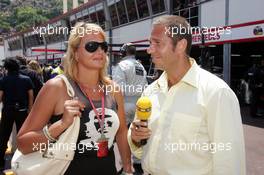 28.05.2006 Monte Carlo, Monaco,  Franziska van Almsick and Kai Ebel in the paddock - Formula 1 World Championship, Rd 7, Monaco Grand Prix, Sunday Podium