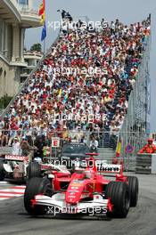 28.05.2006 Monte Carlo, Monaco,  Michael Schumacher (GER), Scuderia Ferrari and Jenson Button (GBR), Honda Racing F1 Team- Formula 1 World Championship, Rd 7, Monaco Grand Prix, Sunday Race