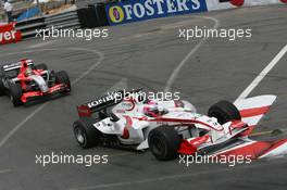 28.05.2006 Monte Carlo, Monaco,  Franck Montagny (FRA), Test Driver, Renault F1 Team, Tiago Monteiro (POR), Midland MF1 Racing - Formula 1 World Championship, Rd 7, Monaco Grand Prix, Sunday Race