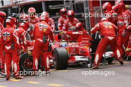 28.05.2006 Monte Carlo, Monaco,  PIT STOP of Felipe Massa (BRA), Scuderia Ferrari - Formula 1 World Championship, Rd 7, Monaco Grand Prix, Sunday Race