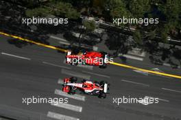 28.05.2006 Monte Carlo, Monaco,  Christijan Albers (NED), Midland MF1 Racing and Michael Schumacher (GER), Scuderia Ferrari, 248 F1 - Formula 1 World Championship, Rd 7, Monaco Grand Prix, Sunday Race