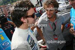 27.05.2006 Monte Carlo, Monaco,  Fernando Alonso (ESP), Renault F1 Team & Alain Prost (FRA) - Formula 1 World Championship, Rd 7, Monaco Grand Prix, Saturday Practice