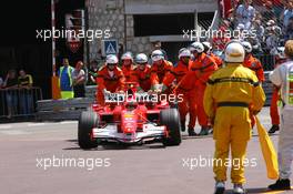 27.05.2006 Monte Carlo, Monaco,  Michael Schumacher (GER), Scuderia Ferrari, 1st Place, Fernando Alonso (ESP), Renault F1 Team, 2nd place, Mark Webber (AUS), Williams F1 Team, 3rd place - Formula 1 World Championship, Rd 7, Monaco Grand Prix, Saturday Qualifying