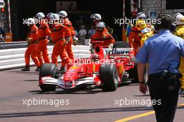 27.05.2006 Monte Carlo, Monaco,  Michael Schumacher (GER), Scuderia Ferrari, 1st Place, Fernando Alonso (ESP), Renault F1 Team, 2nd place, Mark Webber (AUS), Williams F1 Team, 3rd place   - Formula 1 World Championship, Rd 7, Monaco Grand Prix, Saturday Qualifying