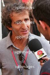 27.05.2006 Monte Carlo, Monaco,  Alain Prost (FRA), is interviewed - Formula 1 World Championship, Rd 7, Monaco Grand Prix, Saturday