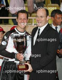 23.05.2006 Monte Carlo, Monaco,  Prince Albert of Monaco & Michael Schumacher (GER), Scuderia Ferrari - Formula 1 World Championship, Rd 7, Monaco Grand Prix, Wednesday