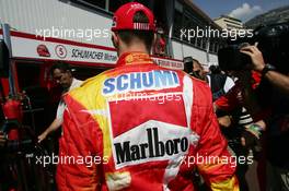 25.05.2006 Monte Carlo, Monaco,  Michael Schumacher (GER), Scuderia Ferrari wearing new overalls for the Monaco GP- Formula 1 World Championship, Rd 7, Monaco Grand Prix, Thursday