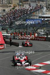 25.05.2006 Monte Carlo, Monaco,  Jarno Trulli (ITA), Toyota Racing & Christijan Albers (NED), Midland MF1 Racing  - Formula 1 World Championship, Rd 7, Monaco Grand Prix, Thursday